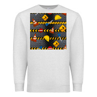 Oatmeal Heather construction signs seamless pattern Premium Sweatshirt - BundleAndBundleShop