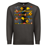 Smoke construction signs seamless pattern Premium Sweatshirt - BundleAndBundleShop