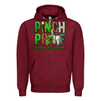 Burgundy Pinch Proof Dental Assistant St. Patricks Day Zipper Hoodie - Neo Western
