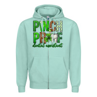 Seafoam Pinch Proof Dental Assistant St. Patricks Day Zipper Hoodie - Neo Western