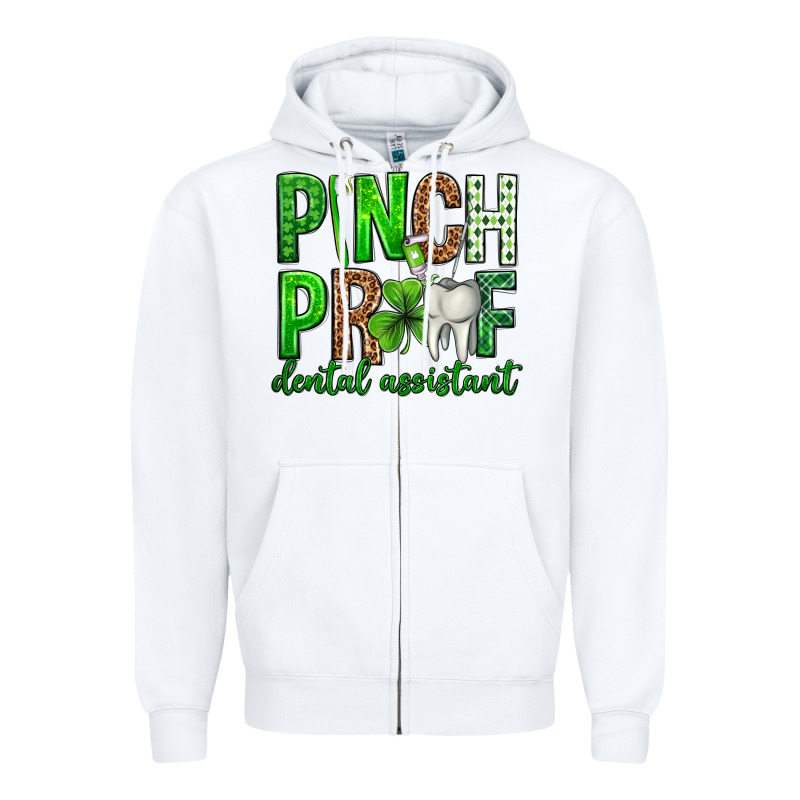 Pinch Proof Dental Assistant St. Patricks Day Zipper Hoodie by Neo Western | Teevron