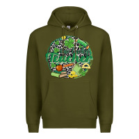 Army Green one lucky teacher Premium Hoodie - MaliasSmallBusiness