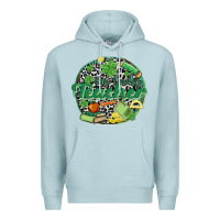 Blue Mist one lucky teacher Premium Hoodie - MaliasSmallBusiness