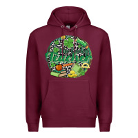Burgundy one lucky teacher Premium Hoodie - MaliasSmallBusiness