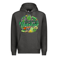 Charcoal Heather one lucky teacher Premium Hoodie - MaliasSmallBusiness