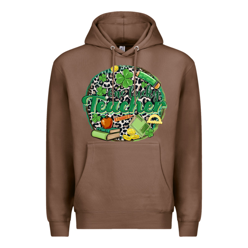 One Lucky Teacher Premium Hoodie by MaliasSmallBusiness | Teevron