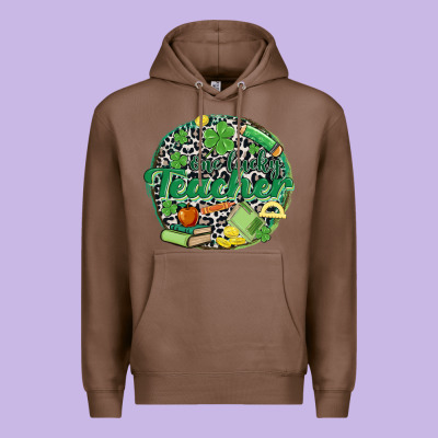 One Lucky Teacher Premium Hoodie Designed By Maliassmallbusiness