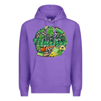 Purple one lucky teacher Premium Hoodie - MaliasSmallBusiness