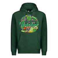 Sports Green one lucky teacher Premium Hoodie - MaliasSmallBusiness