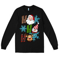 Black ho ho ho christmas Long Sleeve Tee - RanaPortraitStore