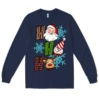 Navy ho ho ho christmas Long Sleeve Tee - RanaPortraitStore