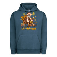 Pigment Midnight Navy have a melanin christmas black santa Urban Hoodie - MaliasSmallBusiness