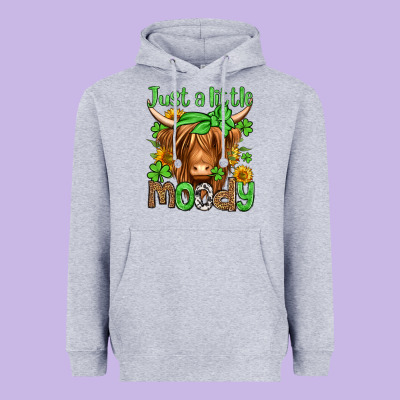 Just A Little Moody St Patricks Day Heavyweight Hoodie Designed By Jasminsmagicworld