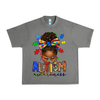 Tornado autism awareness afro messy bun Urban Heavy Tee - texasbilliewilder