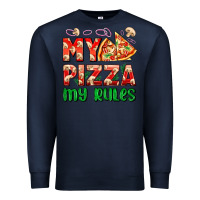 Navy my pizza  my rules Premium Sweatshirt - AdoDesignShop