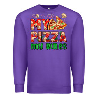 Purple my pizza  my rules Premium Sweatshirt - AdoDesignShop