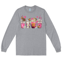 Heather Grey mom fuel coffee cups Long Sleeve Tee - texasbilliewilder