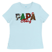 Baby Blue papa claus Ladies Tee - BarkalooDesign