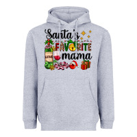 Heather Grey santa's favorite mama Heavyweight Hoodie - AdoDesignShop