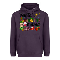 Plum santa's favorite mama Heavyweight Hoodie - AdoDesignShop