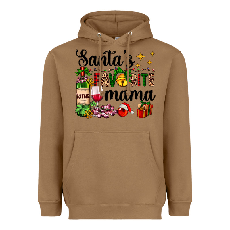 Santa's Favorite Mama Heavyweight Hoodie by AdoDesignShop | Teevron