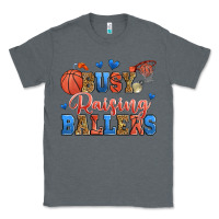 Charcoal Heather busy raising ballers basketball Classic Tee - Zillion Design Studio