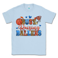Dusty Blue busy raising ballers basketball Classic Tee - Zillion Design Studio
