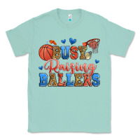 Seafoam busy raising ballers basketball Classic Tee - Zillion Design Studio