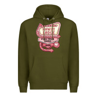 Army Green cupids howdy lodge find your cowboy open Premium Hoodie - MaliasSmallBusiness