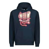 Navy cupids howdy lodge find your cowboy open Premium Hoodie - MaliasSmallBusiness