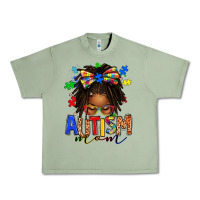 Oil Green autism mom afro locs messy bun Urban Heavy Tee - texasbilliewilder