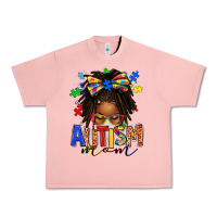 Salmon autism mom afro locs messy bun Urban Heavy Tee - texasbilliewilder