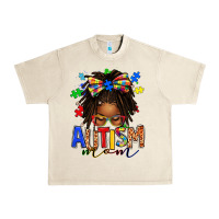 Sandshell autism mom afro locs messy bun Urban Heavy Tee - texasbilliewilder