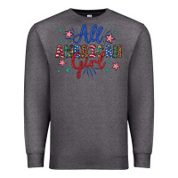 Charcoal Heather all american girl Premium Sweatshirt - Artiststas