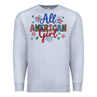 Heather Grey all american girl Premium Sweatshirt - Artiststas