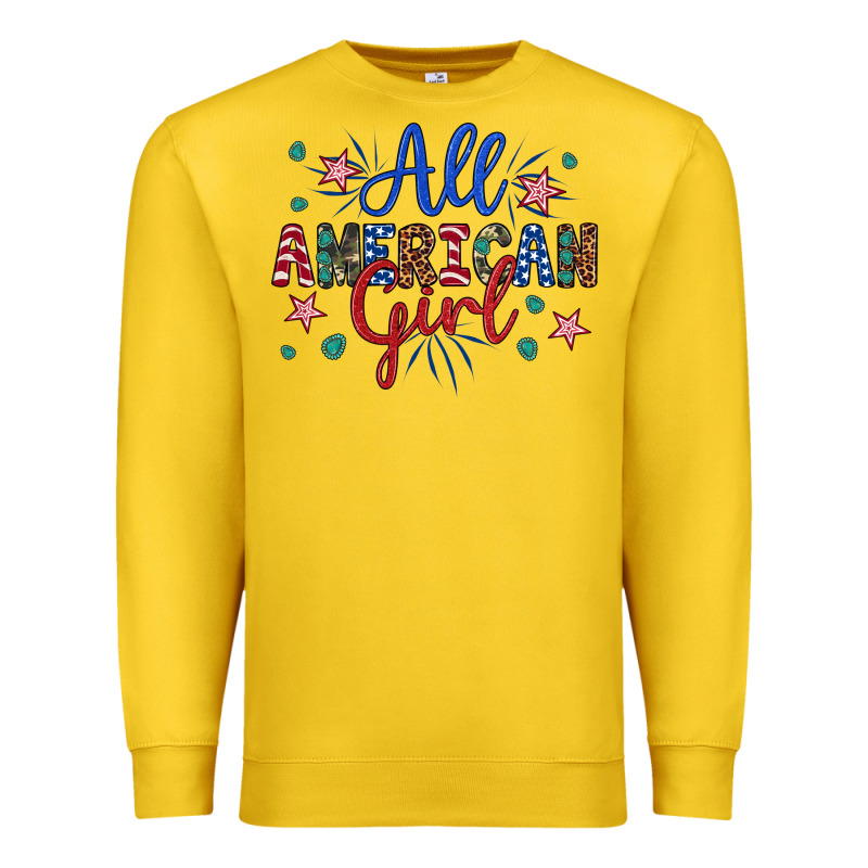 All American Girl Premium Sweatshirt by Artiststas | Teevron