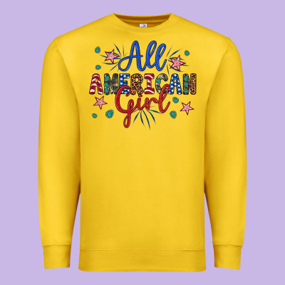 All American Girl Premium Sweatshirt Designed By Artiststas