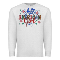Oatmeal Heather all american girl Premium Sweatshirt - Artiststas