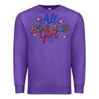 Purple all american girl Premium Sweatshirt - Artiststas