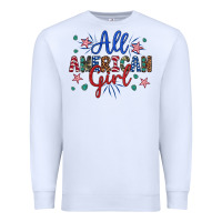 White all american girl Premium Sweatshirt - Artiststas