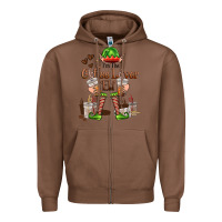 Chestnut im the coffee lover elf Zipper Hoodie - FaDigitalArtStudio
