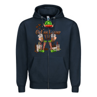 Navy im the coffee lover elf Zipper Hoodie - FaDigitalArtStudio
