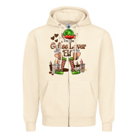 Sandshell im the coffee lover elf Zipper Hoodie - FaDigitalArtStudio