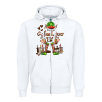 White im the coffee lover elf Zipper Hoodie - FaDigitalArtStudio