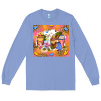Colony Blue cartoon characters coffee cups Long Sleeve Tee - Zillion Design Studio