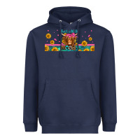 Navy just a little moody long haired cow Heavyweight Hoodie - Jasminsmagicworld