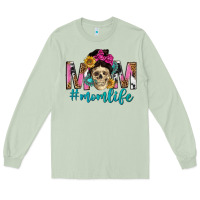 Matcha mom life with skull Long Sleeve Tee - texasbilliewilder