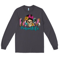 Smoke mom life with skull Long Sleeve Tee - texasbilliewilder