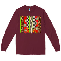 Burgundy race brushstrokes Long Sleeve Tee - AdoDesignShop