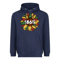 Navy juneteenth 1865 sunflower Heavyweight Hoodie - Artiststas